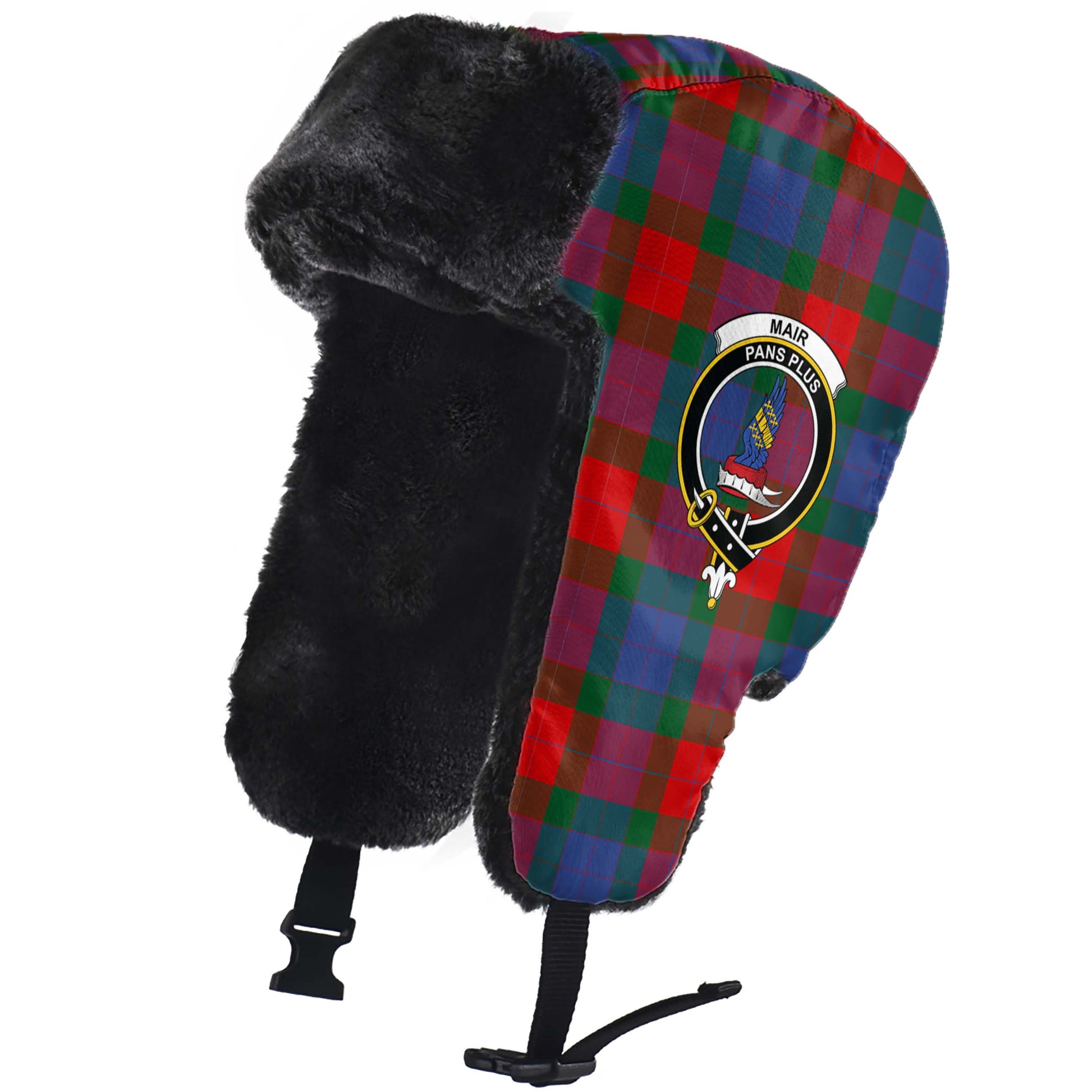 Mar Tartan Winter Trapper Hat with Family Crest - Tartan Vibes Clothing