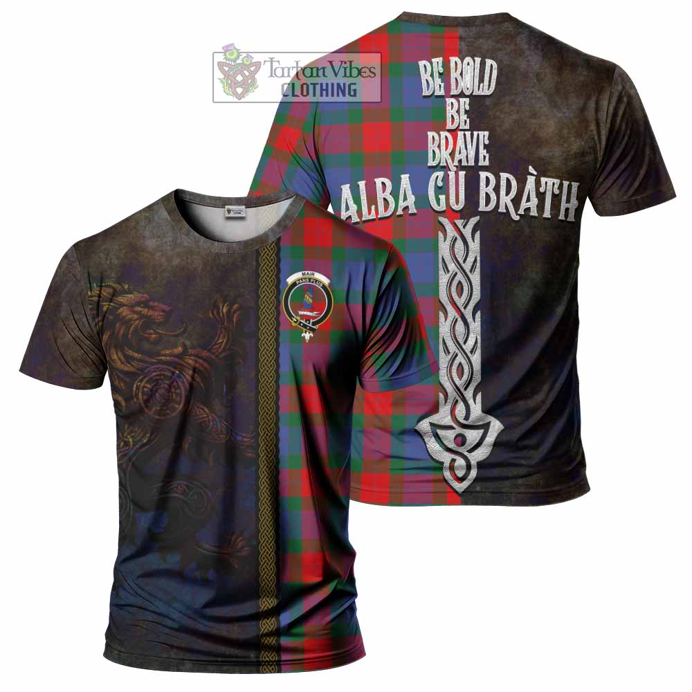Mar Tartan Family Crest T-Shirt Alba Gu Brath Be Brave Lion Ancient Style - Tartan Vibes Clothing