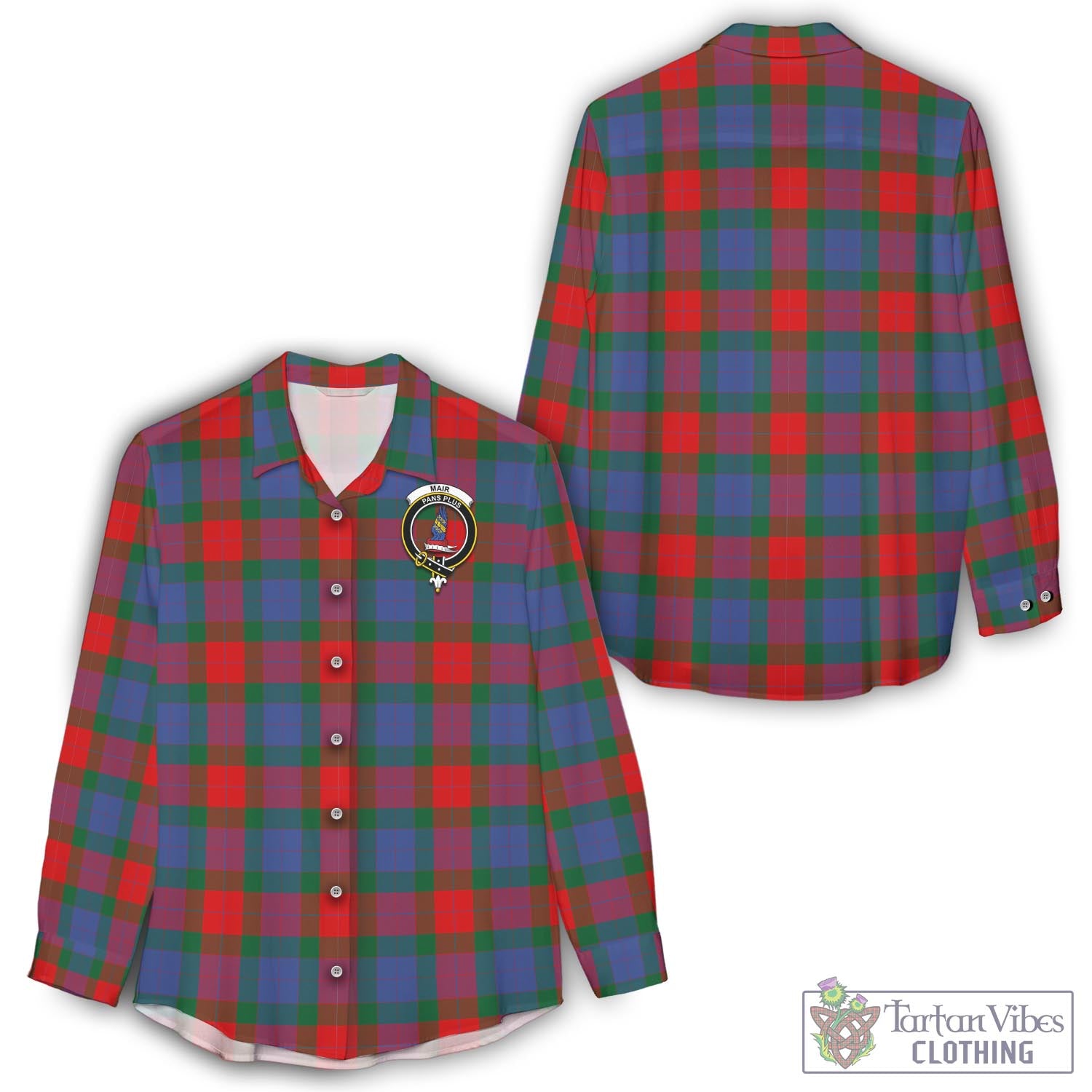 Mar Tartan Women's Casual Shirt with Family Crest - Tartan Vibes Clothing