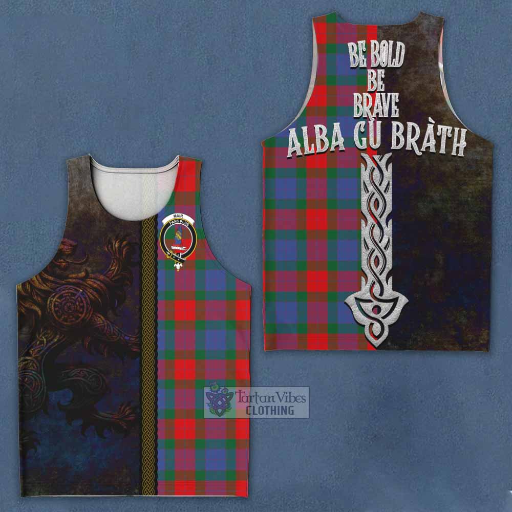 Mar Tartan Family Crest Men's Tank Top Alba Gu Brath Be Brave Lion Ancient Style - Tartan Vibes Clothing