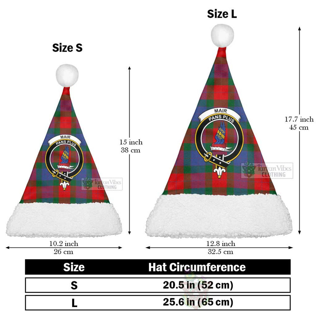 Mar Tartan Christmas Santa Hats with Family Crest Christmas Hat L 25.6in (65cm) - Tartan Vibes Clothing