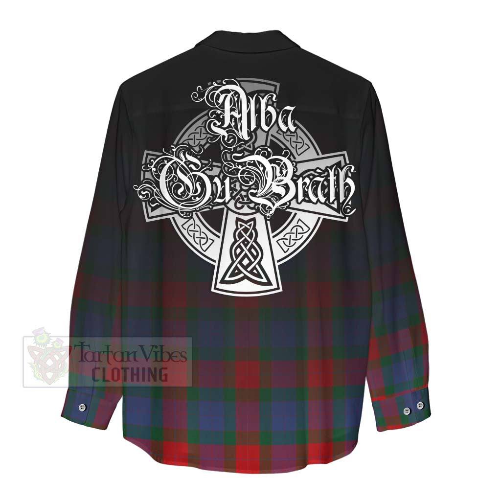Mar Tartan Women's Casual Shirt Featuring Alba Gu Brath Family Crest Celtic Inspired - Tartan Vibes Clothing