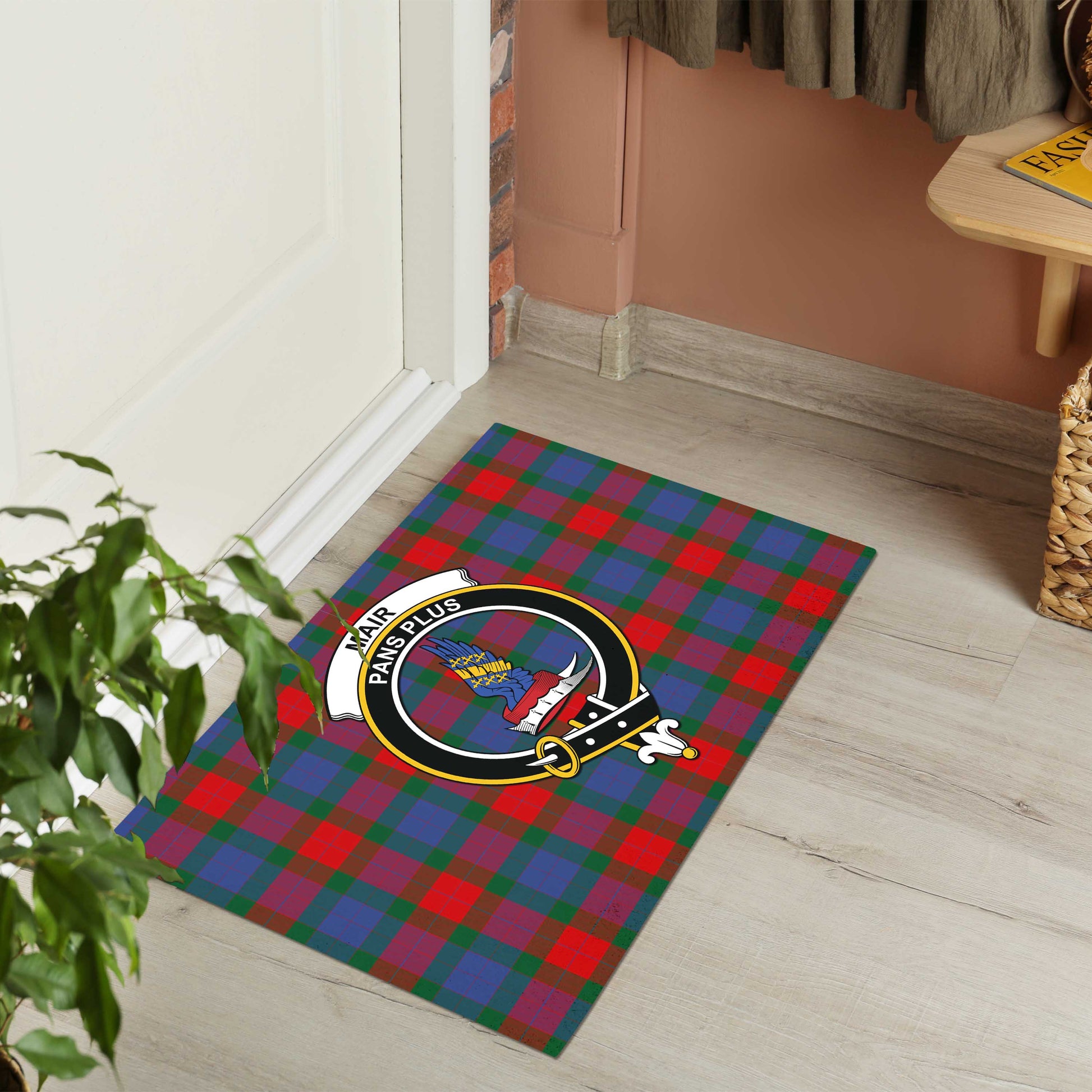Mar Tartan Rubber Doormat with Family Crest - Tartan Vibes Clothing
