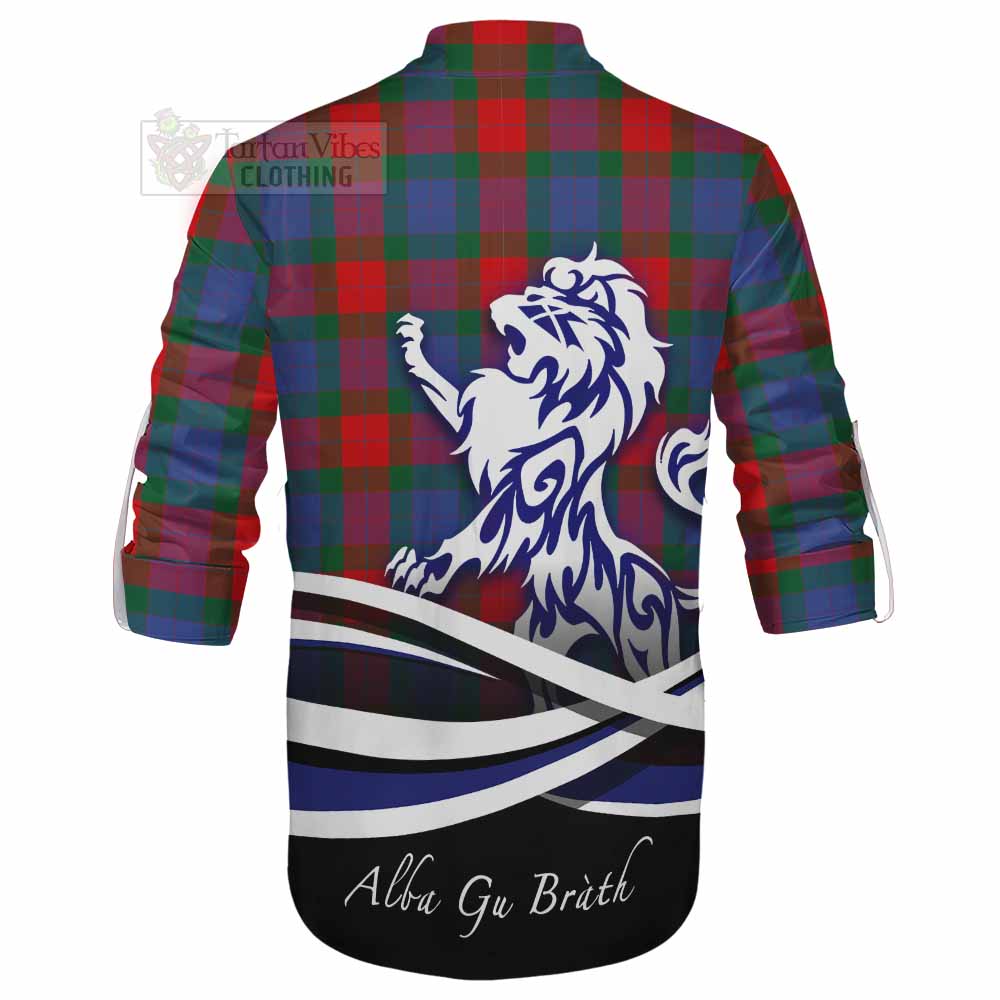 Mar Tartan Ghillie Kilt Shirt with Alba Gu Brath Regal Lion Emblem - Tartan Vibes Clothing