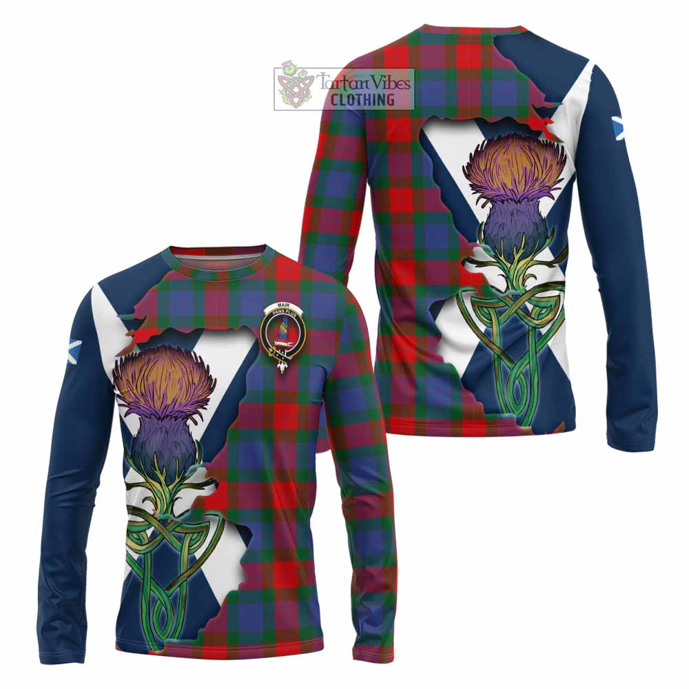 Mar Tartan Family Crest Long Sleeve T-Shirt Scottish Thistle Celtic Inspired - Tartan Vibes Clothing