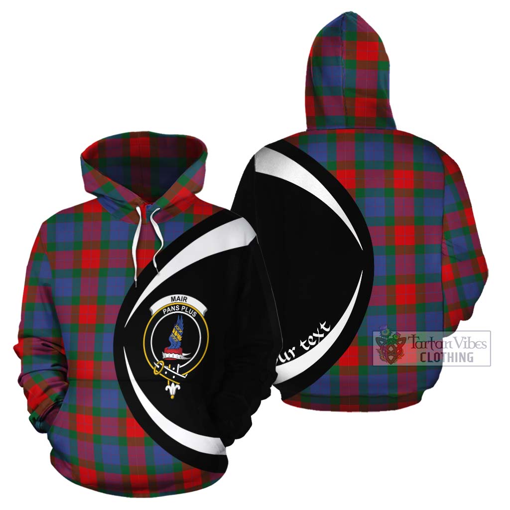 Mar Tartan Cotton Hoodie with Family Crest Circle Style Zip Hoodie - Tartan Vibes Clothing
