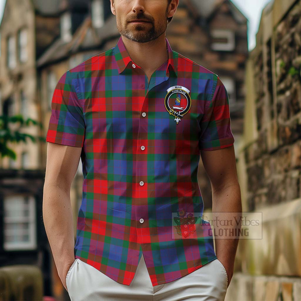Mar Tartan Hawaiian Shirt with Family Crest Celtic Skull Style - Tartan Vibes Clothing