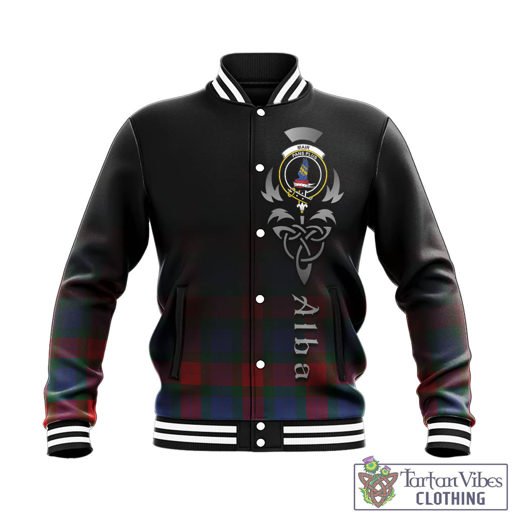 Mar Tartan Baseball Jacket Featuring Alba Gu Brath Family Crest Celtic Inspired - Tartan Vibes Clothing