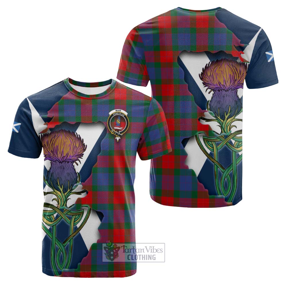 Mar Tartan Family Crest Cotton T-shirt Scottish Thistle Celtic Inspired - Tartan Vibes Clothing