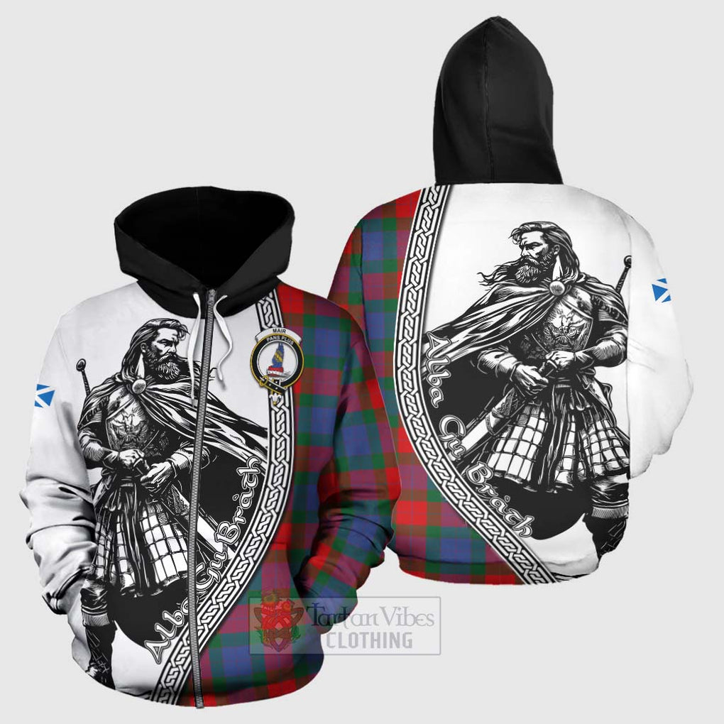 Mar Tartan Clan Crest Hoodie with Highlander Warrior Celtic Style - Tartan Vibes Clothing