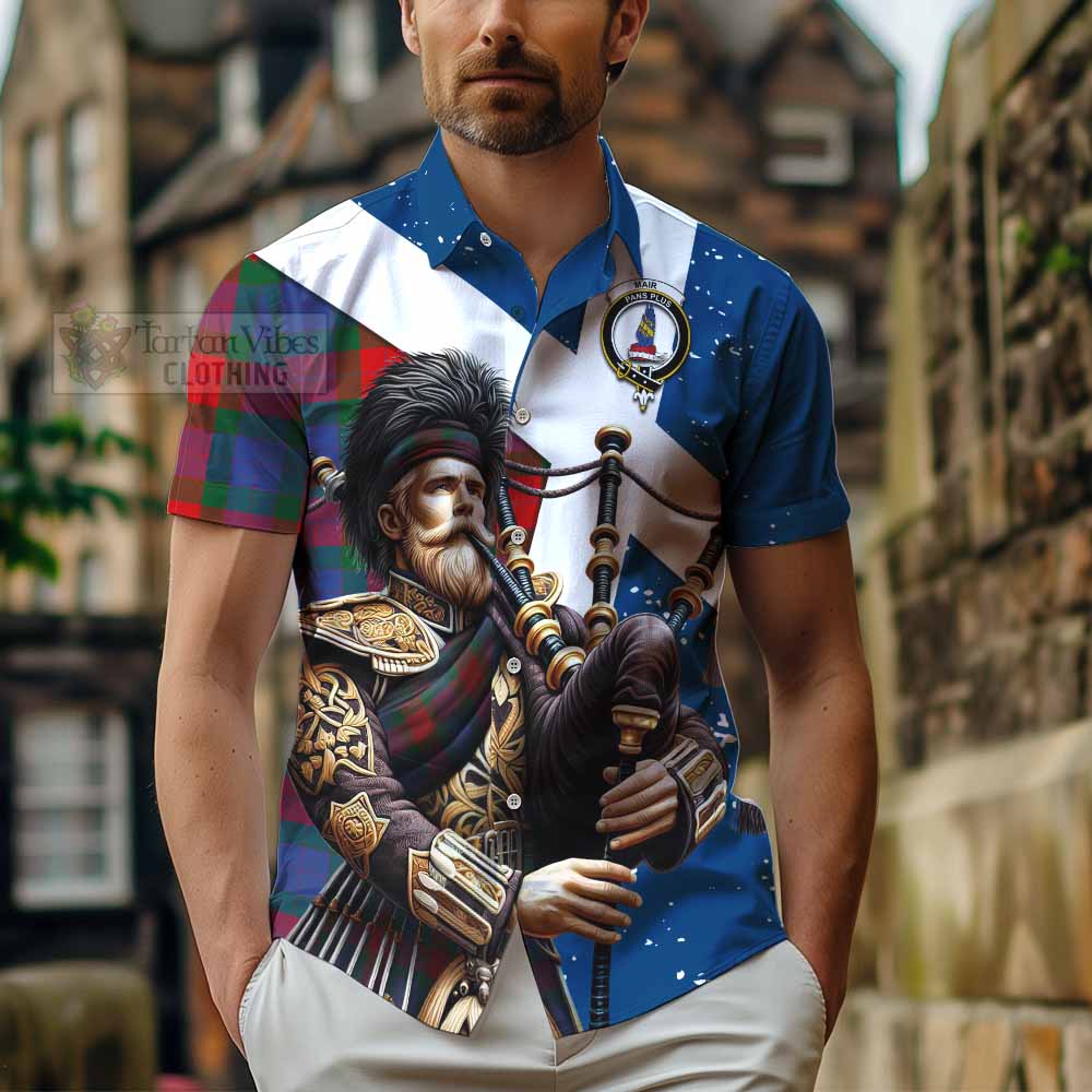 Mar Tartan Hawaiian Shirt with Family Crest Scottish Bagpiper Vibes - Tartan Vibes Clothing