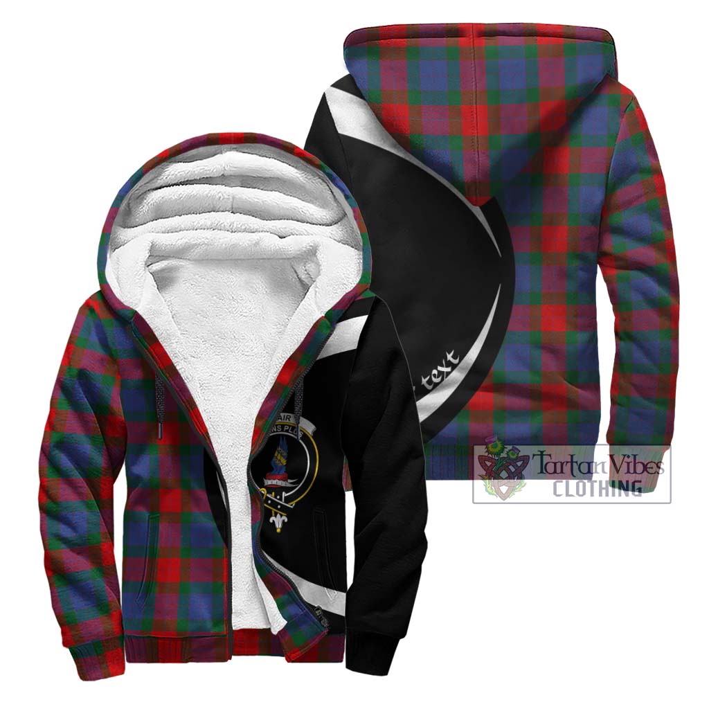 Mar Tartan Sherpa Hoodie with Family Crest Circle Style Unisex - Tartan Vibes Clothing