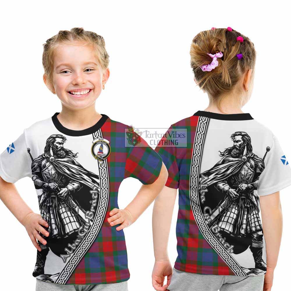 Mar Tartan Clan Crest Kid T-Shirt with Highlander Warrior Celtic Style - Tartan Vibes Clothing