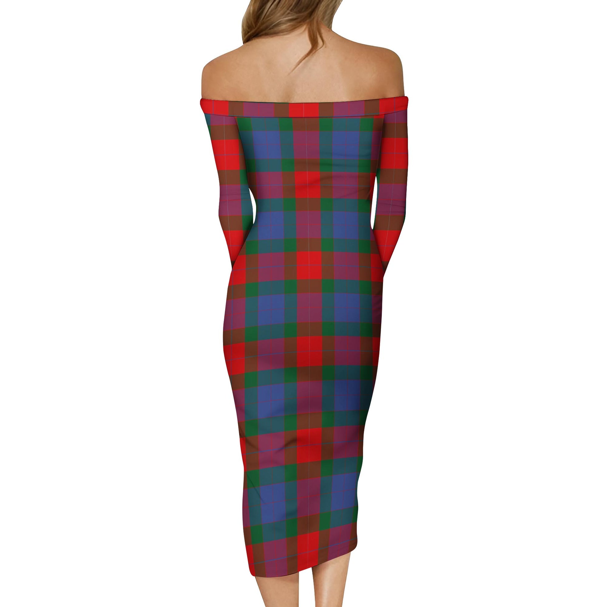 Mar Tartan Off Shoulder Lady Dress - Tartan Vibes Clothing