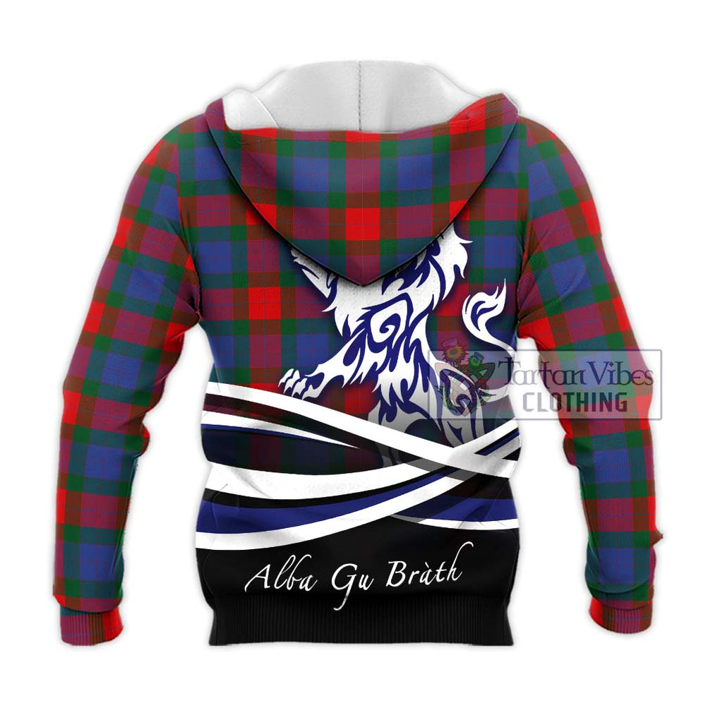 Mar Tartan Knitted Hoodie with Alba Gu Brath Regal Lion Emblem - Tartan Vibes Clothing