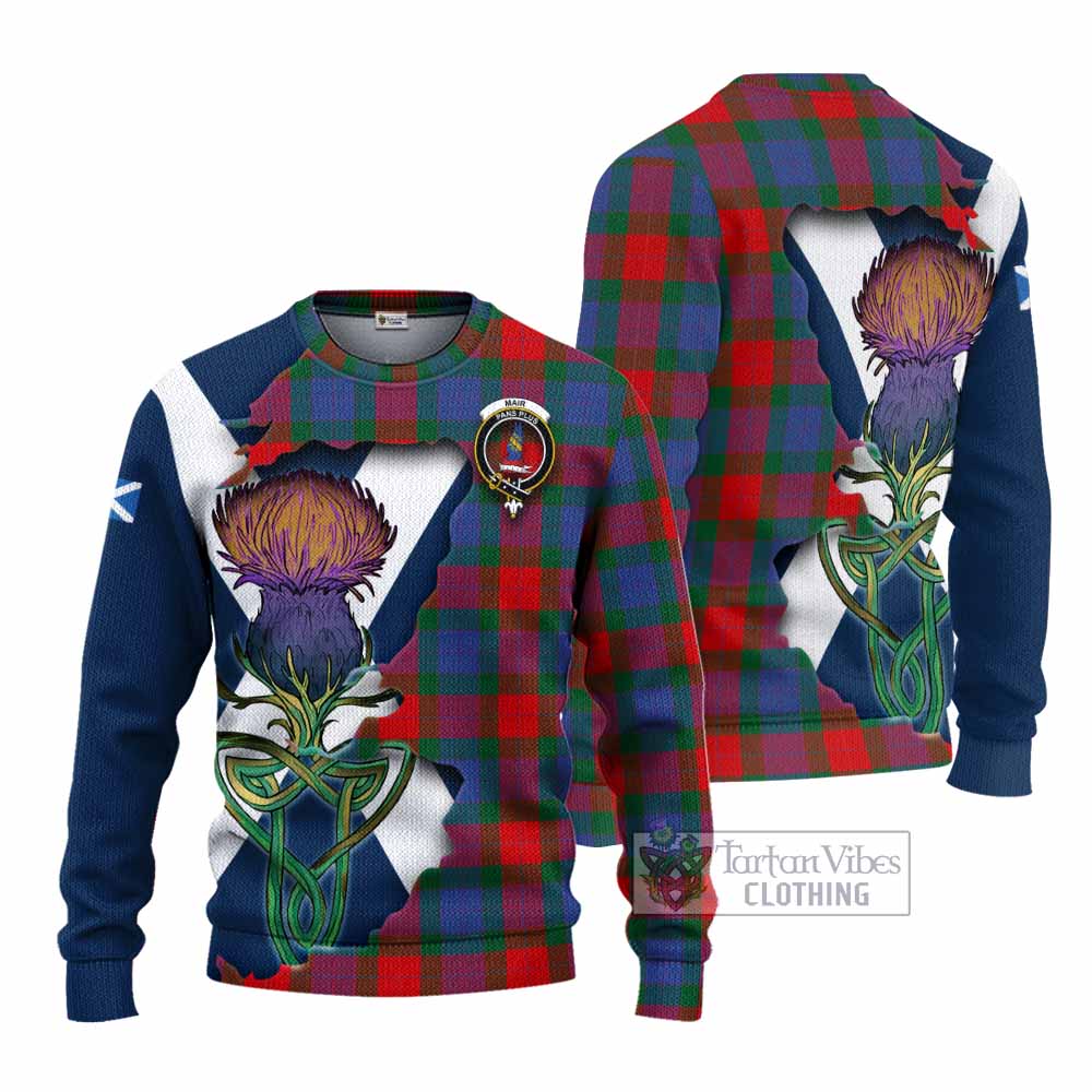 Mar Tartan Family Crest Knitted Sweater Scottish Thistle Celtic Inspired - Tartan Vibes Clothing