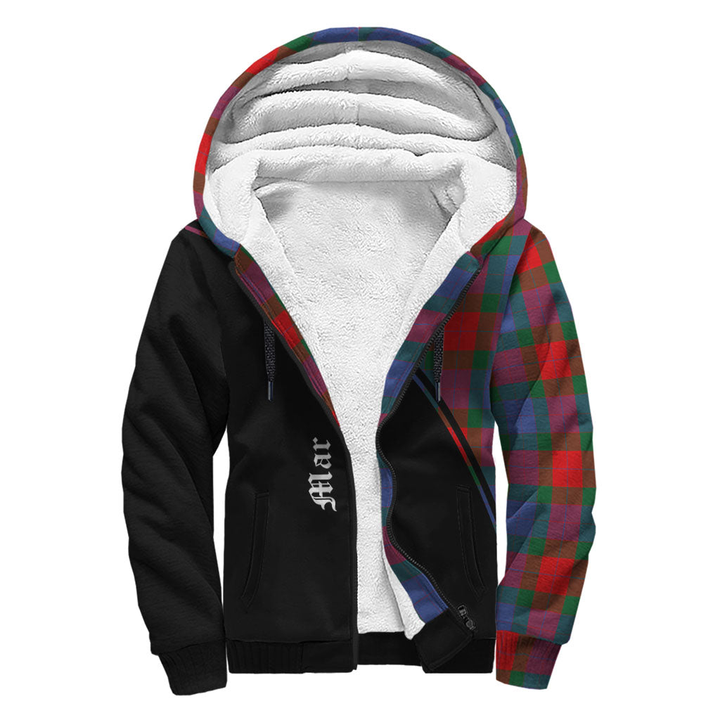 Mar Tartan Sherpa Hoodie with Family Crest Curve Style - Tartan Vibes Clothing
