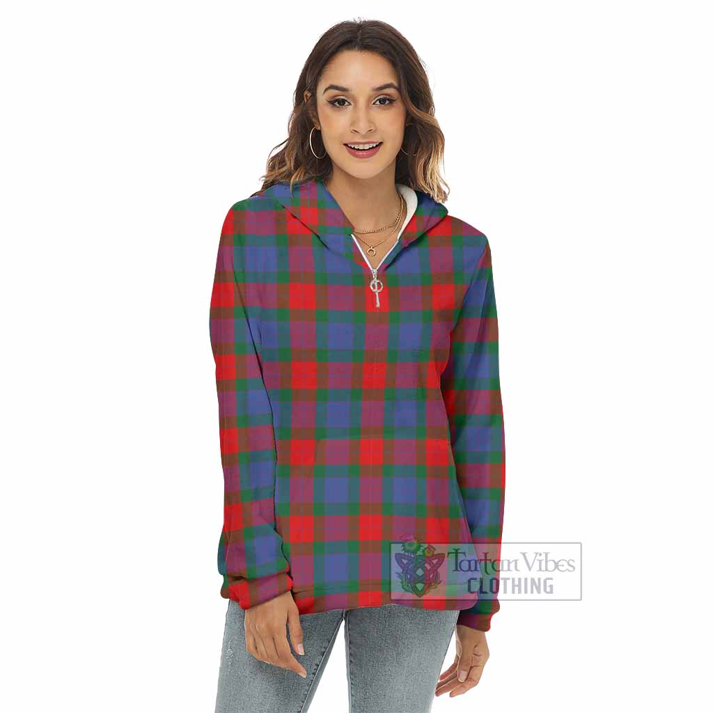 Mar Tartan Women's Borg Fleece Hoodie with Half Zip - Tartan Vibes Clothing