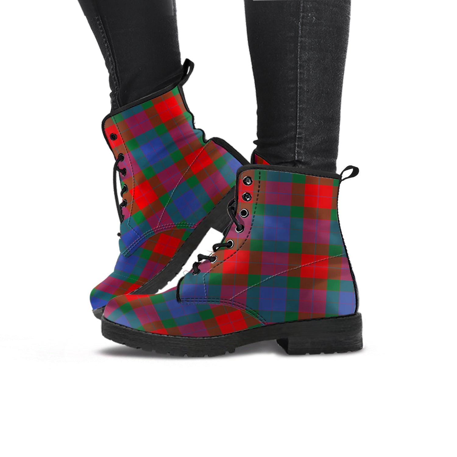 Mar Tartan Leather Boots - Tartan Vibes Clothing