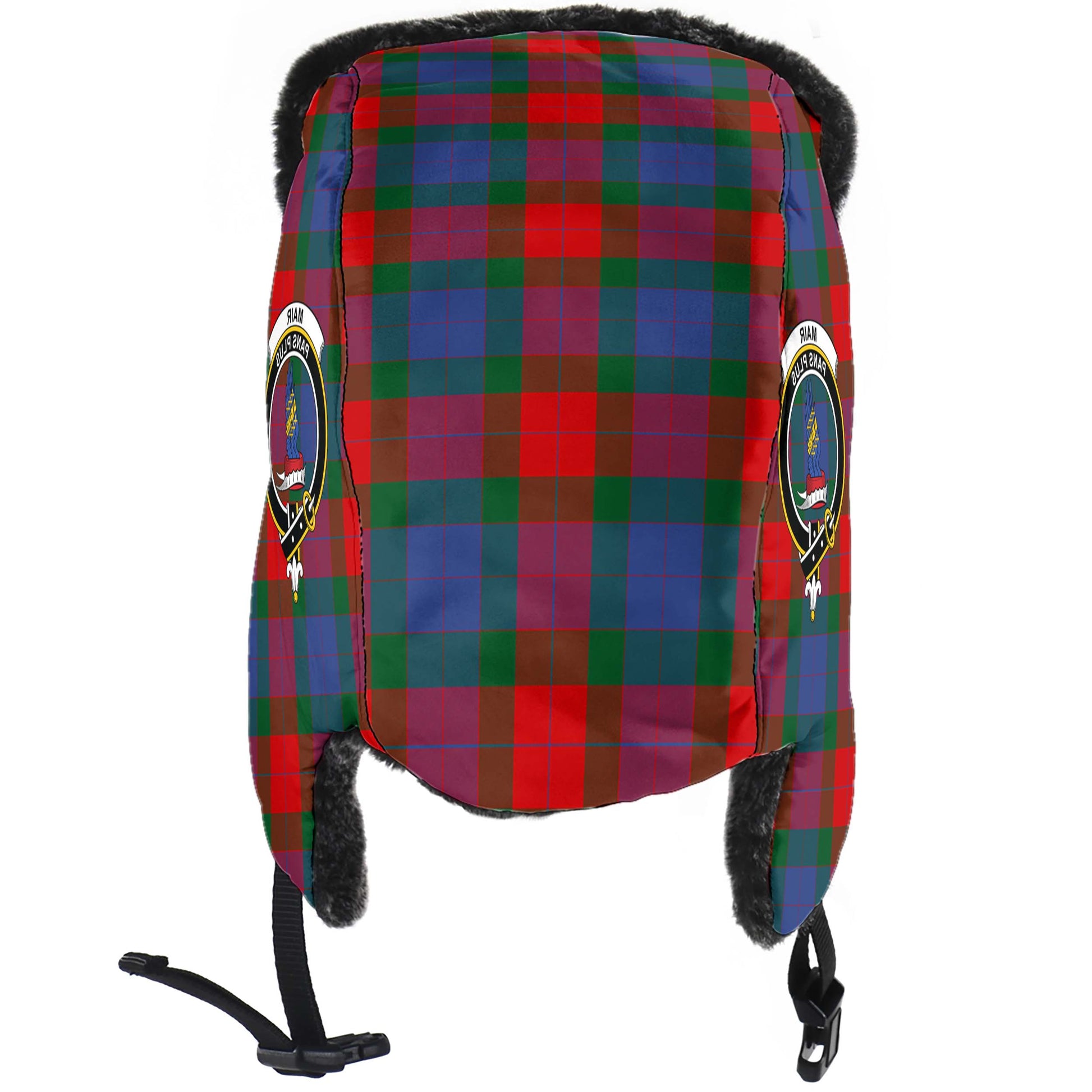 Mar Tartan Winter Trapper Hat with Family Crest - Tartan Vibes Clothing