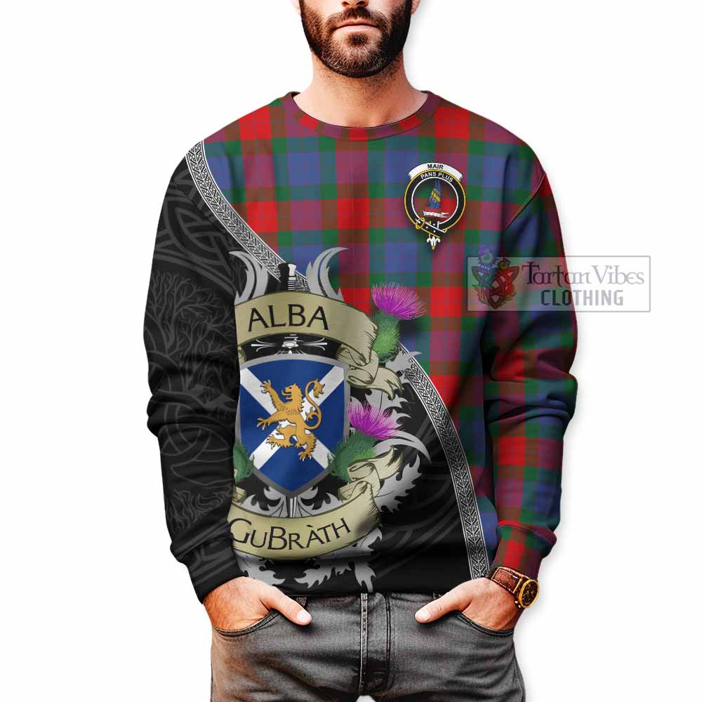 Mar Tartan Family Crest Sweatshirt Lion Rampant Royal Thistle Shield Celtic Inspired - Tartan Vibes Clothing