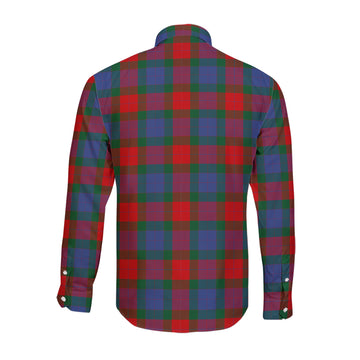 Mar Tartan Long Sleeve Button Up Shirt with Family Crest - Tartan Vibes Clothing