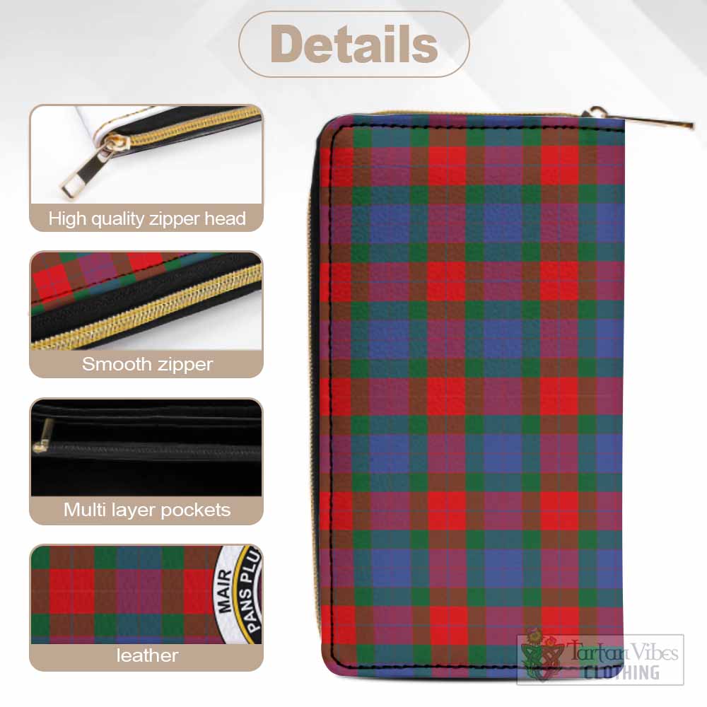 Mar Tartan Women's Leather Wallet with Family Crest - Tartan Vibes Clothing