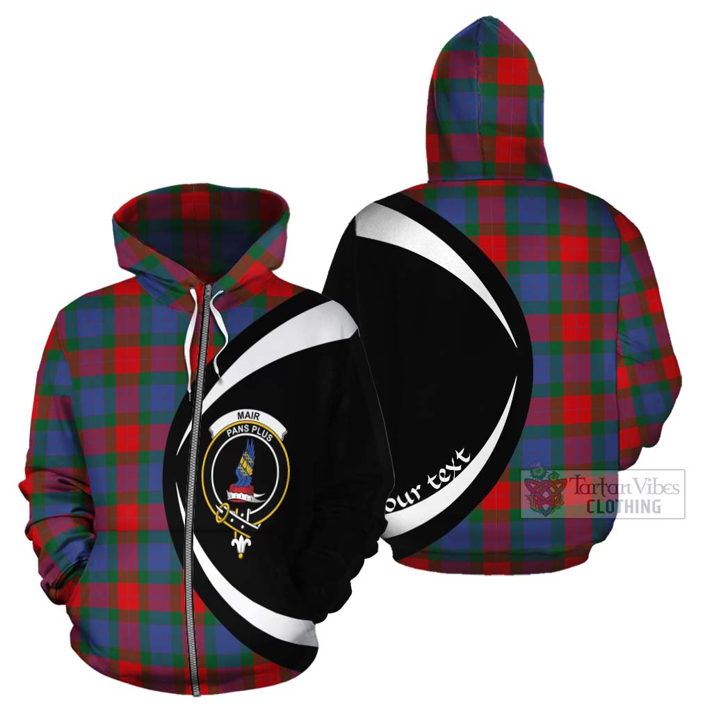 Mar Tartan Cotton Hoodie with Family Crest Circle Style - Tartan Vibes Clothing