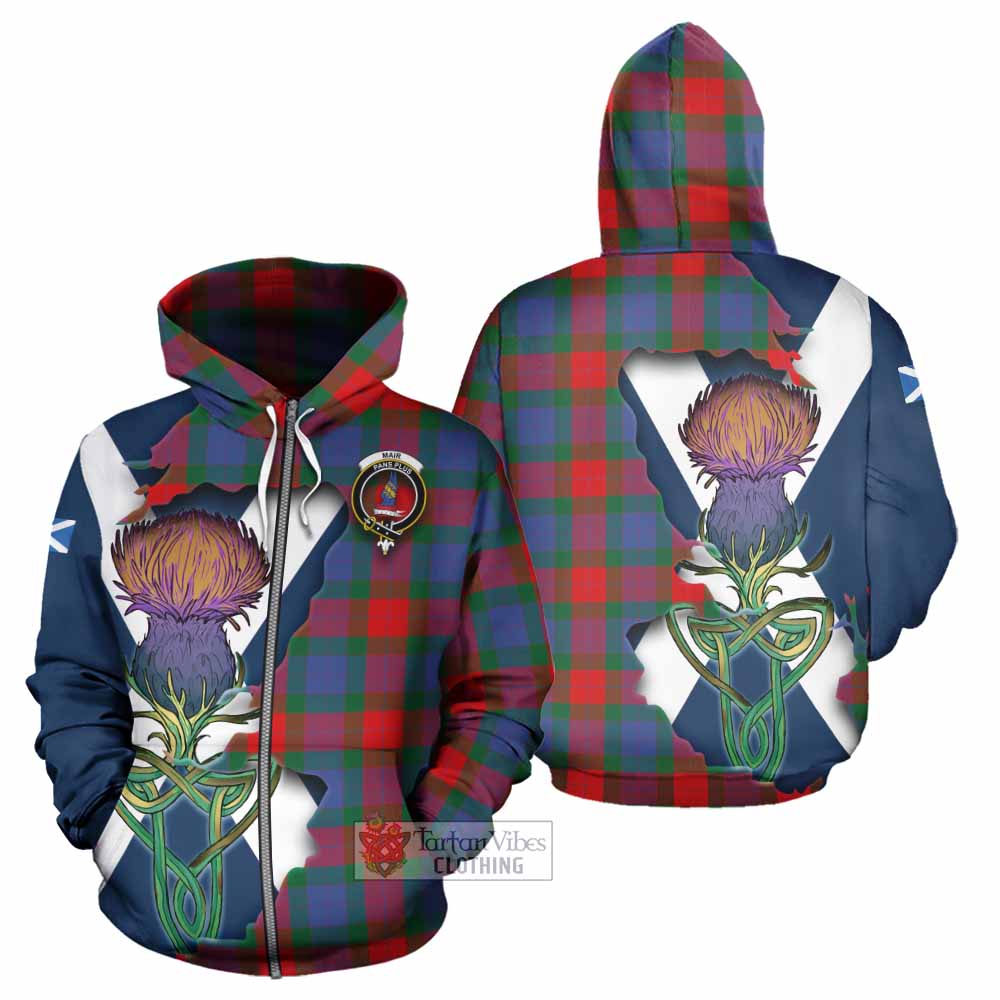 Mar Tartan Family Crest Hoodie Scottish Thistle Celtic Inspired Zip Hoodie - Tartan Vibes Clothing