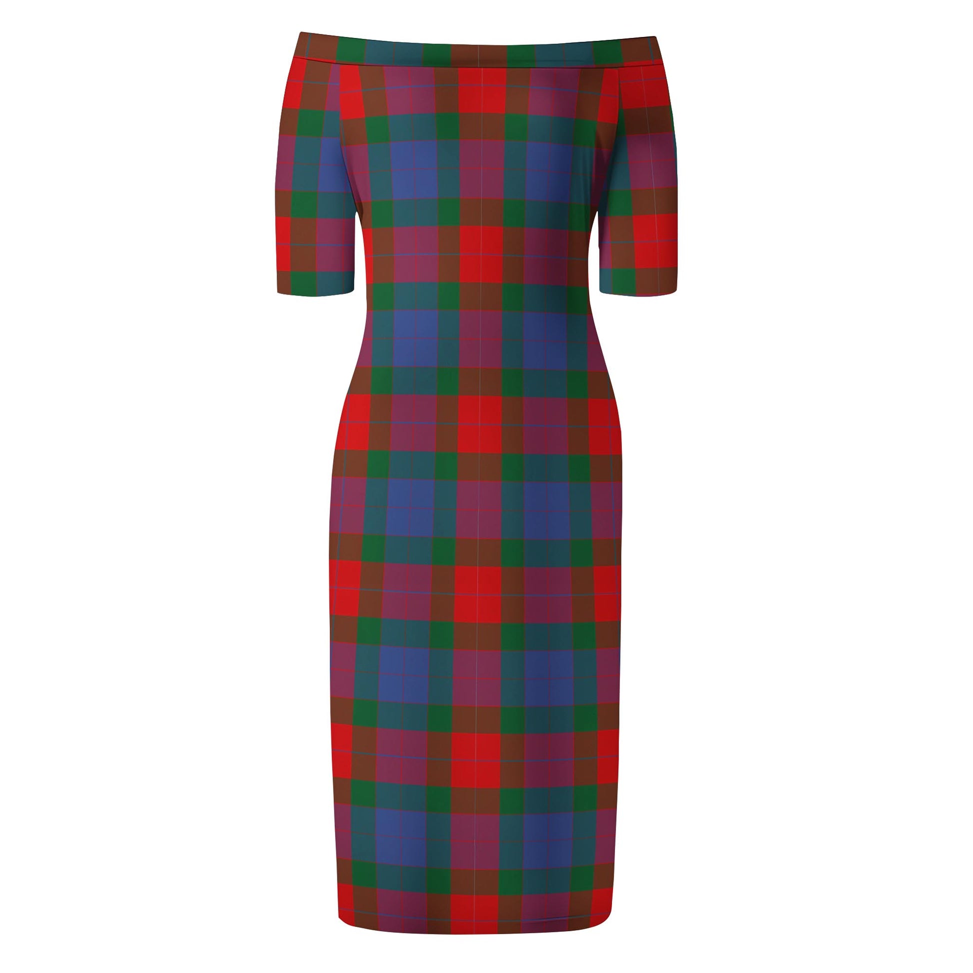 Mar Tartan Off Shoulder Lady Dress - Tartan Vibes Clothing