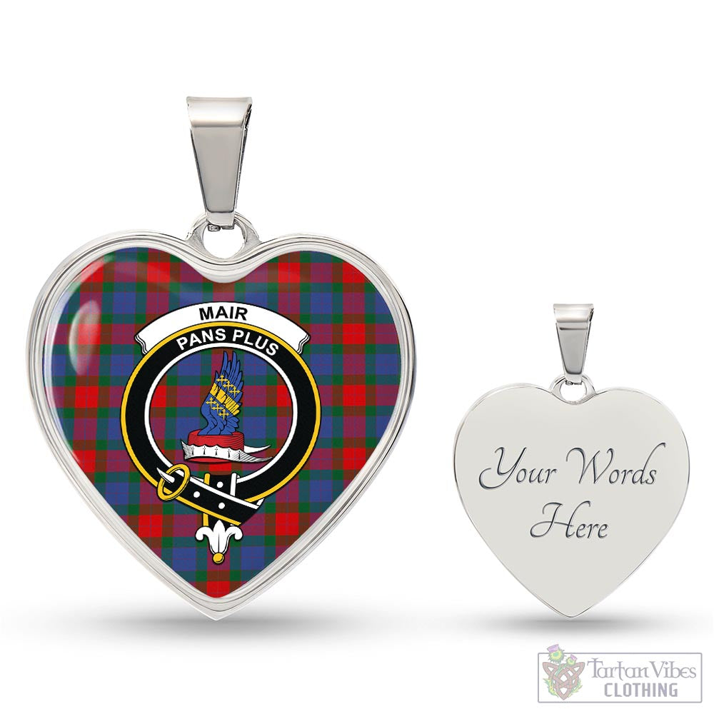 Mar Tartan Heart Necklace with Family Crest Luxury Necklace (Silver) Yes - Tartan Vibes Clothing