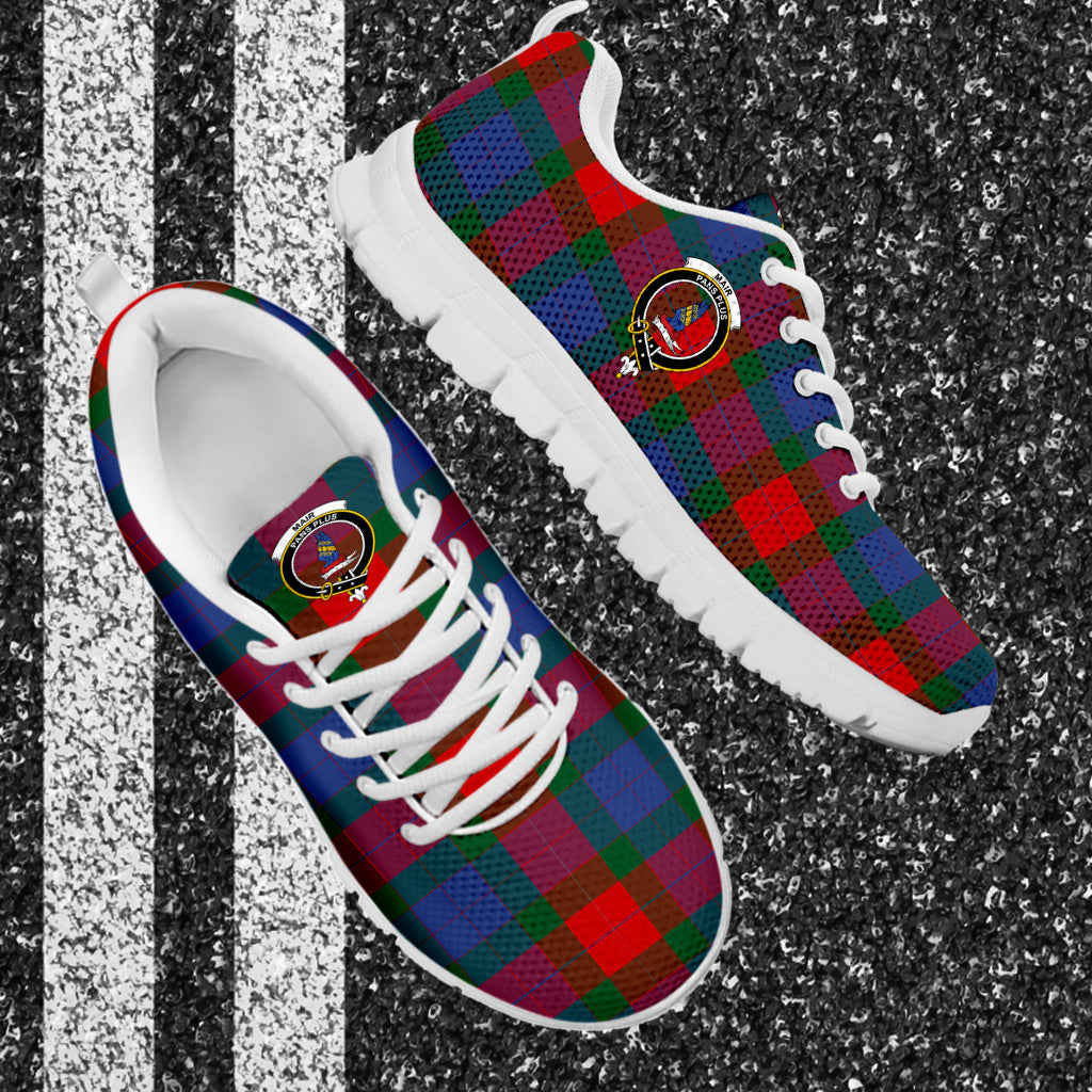 Mar Tartan Sneakers with Family Crest - Tartan Vibes Clothing