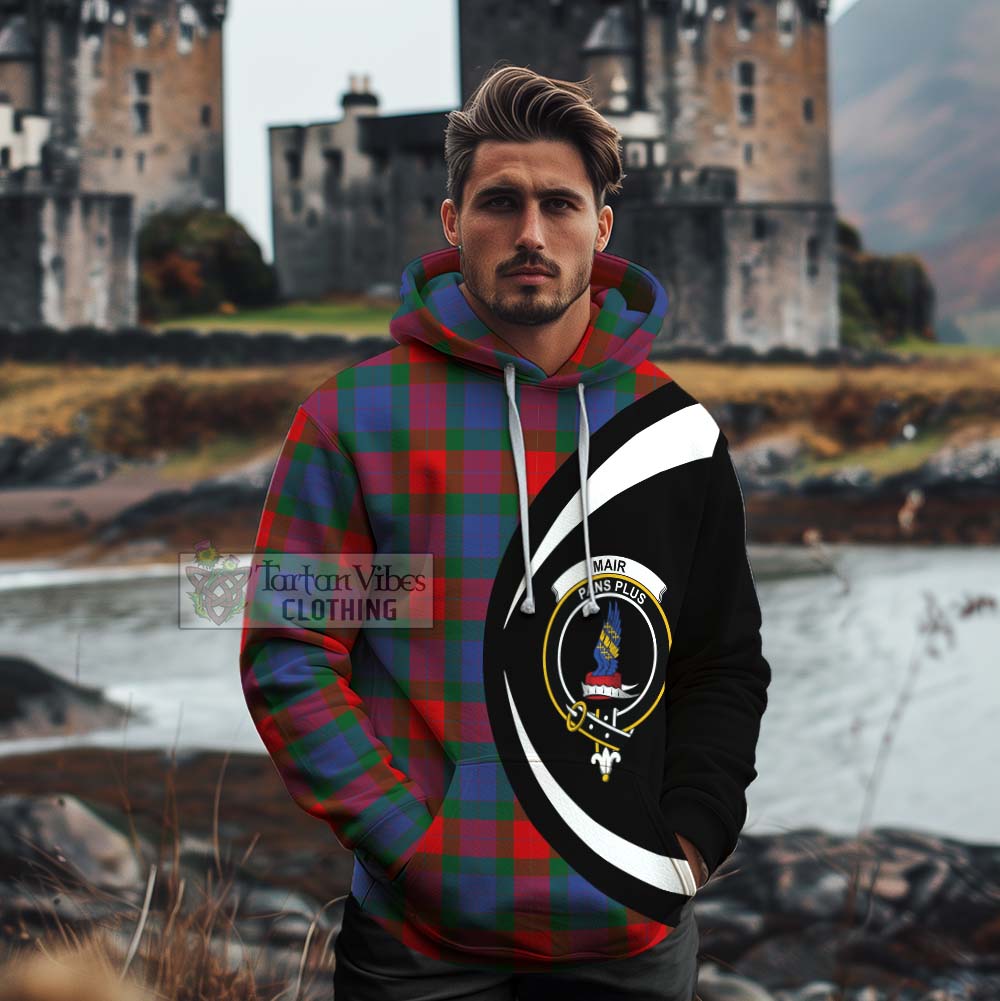 Mar Tartan Cotton Hoodie with Family Crest Circle Style - Tartan Vibes Clothing