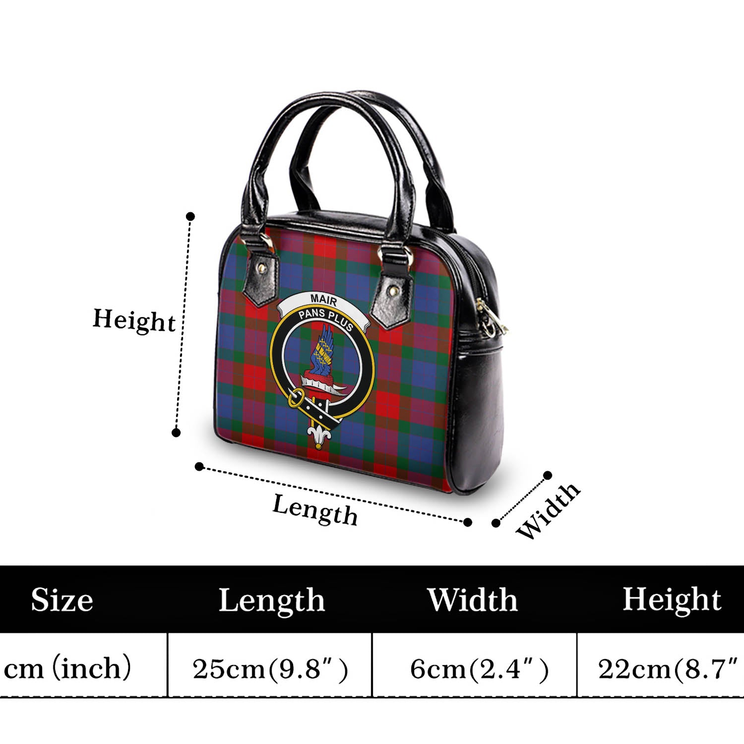 Mar Tartan Shoulder Handbags with Family Crest - Tartan Vibes Clothing