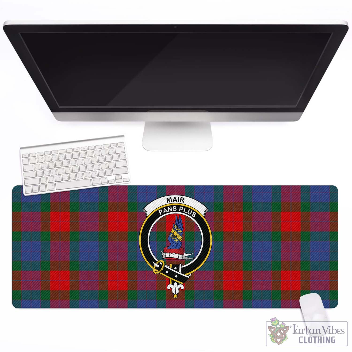 Tartan Vibes Clothing Mar Tartan Mouse Pad with Family Crest