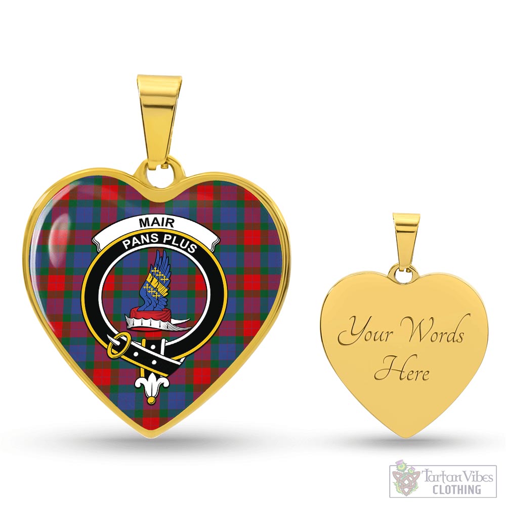 Mar Tartan Heart Necklace with Family Crest Luxury Necklace (Gold) Yes - Tartan Vibes Clothing