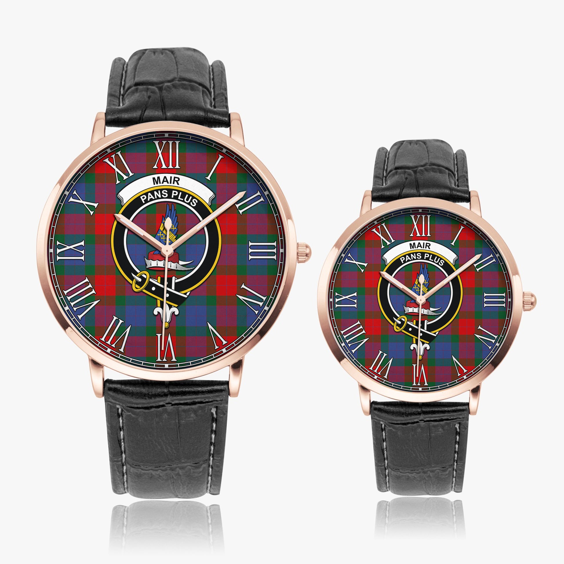 Mar Tartan Family Crest Leather Strap Quartz Watch - Tartan Vibes Clothing