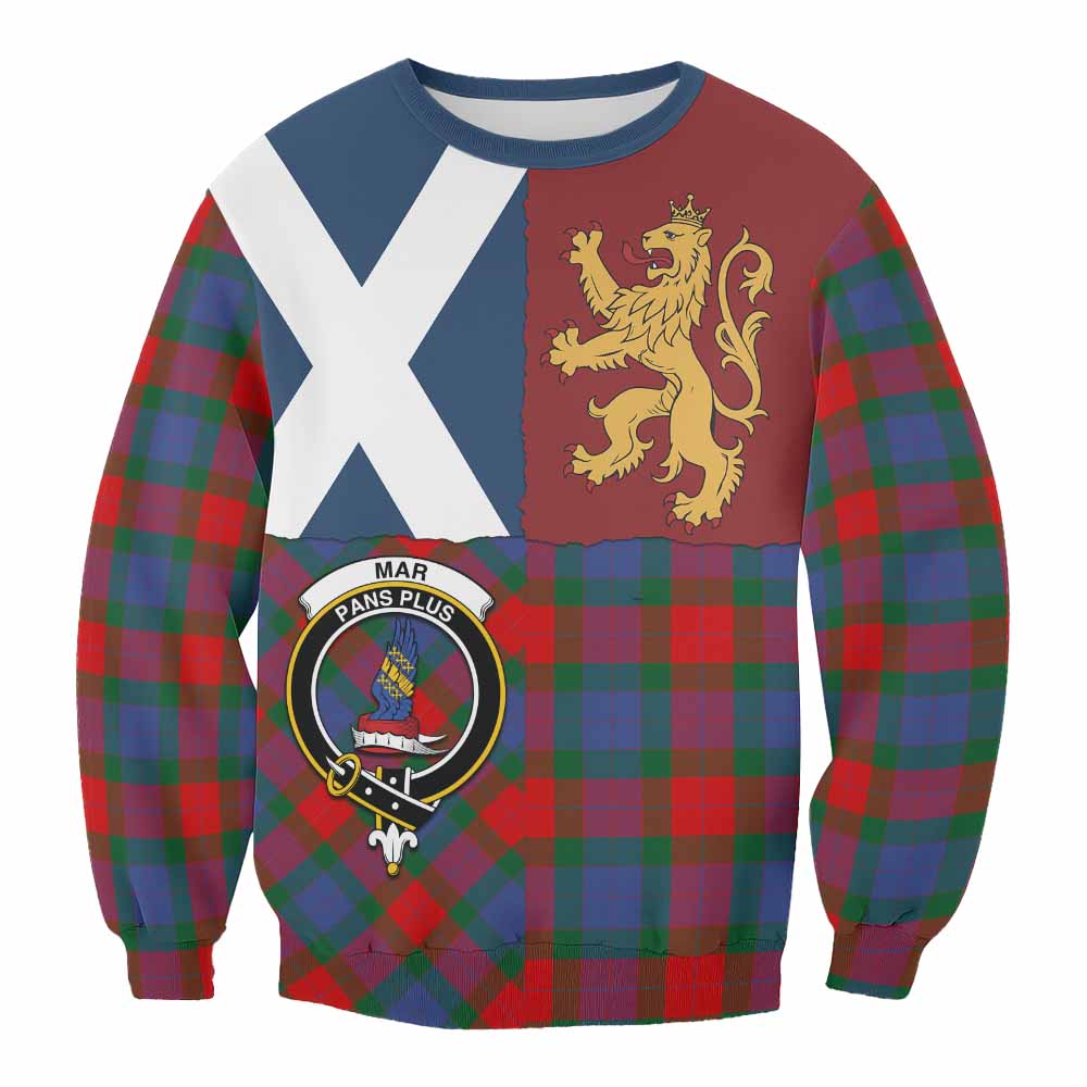 Mar Crest Tartan Sweatshirt with Lion Rampant Saltire Style