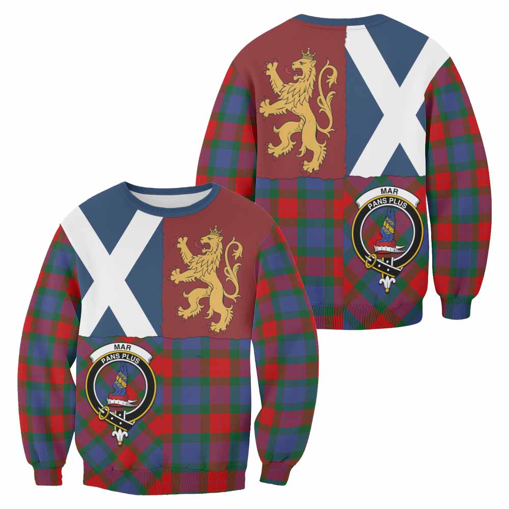 Mar Crest Tartan Sweatshirt with Lion Rampant Saltire Style