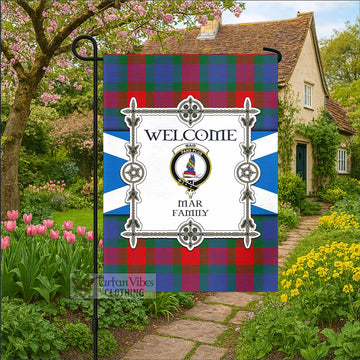 Mar Family Crest Tartan Welcome Garden Flag Saltire Harmony Style