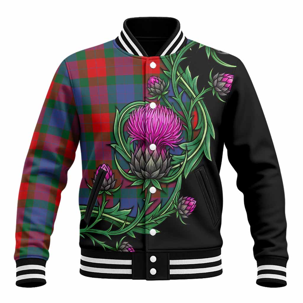 Mar Tartan Baseball Jacket Resilient Scottish Thistle Unisex - Tartan Vibes Clothing