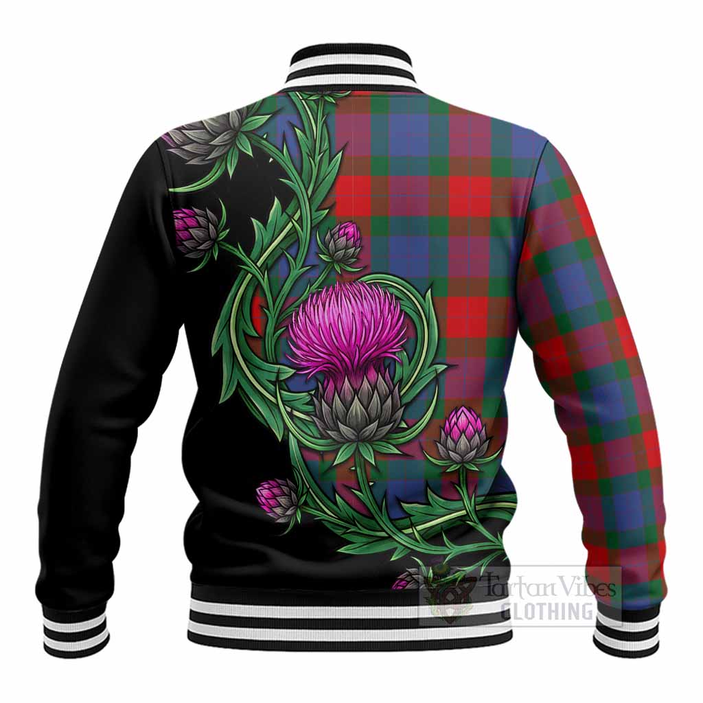 Mar Tartan Baseball Jacket Resilient Scottish Thistle - Tartan Vibes Clothing