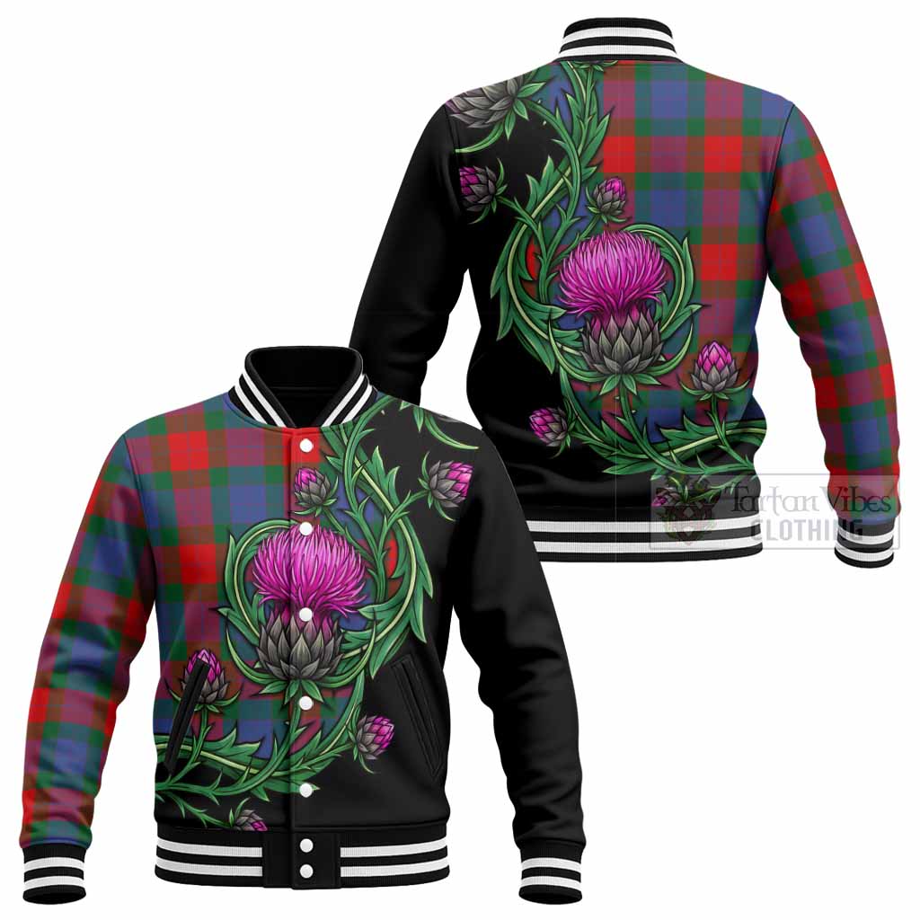 Mar Tartan Baseball Jacket Resilient Scottish Thistle - Tartan Vibes Clothing