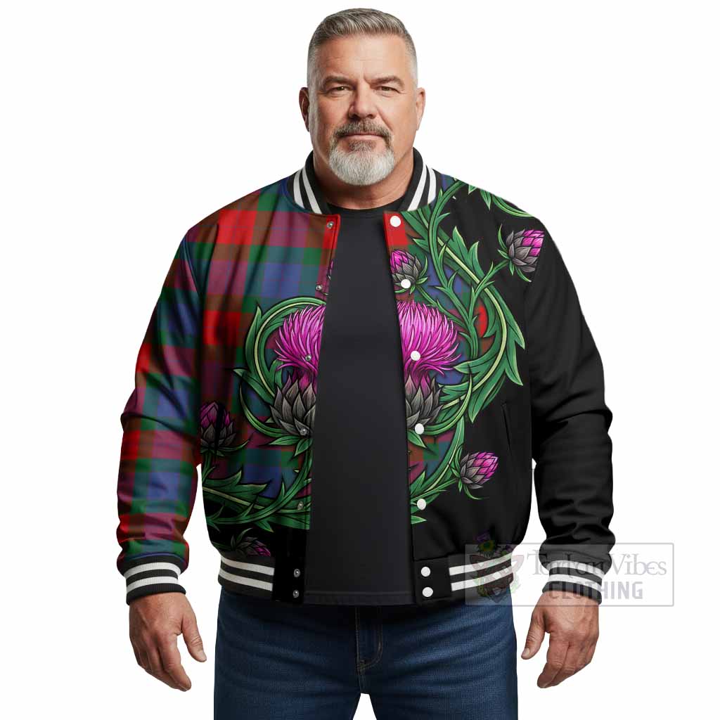 Mar Tartan Baseball Jacket Resilient Scottish Thistle - Tartan Vibes Clothing