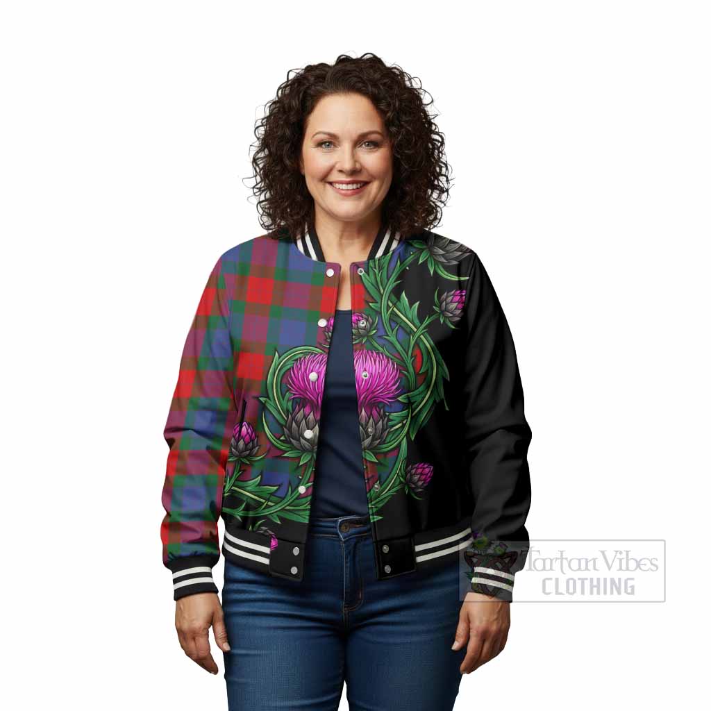 Mar Tartan Baseball Jacket Resilient Scottish Thistle - Tartan Vibes Clothing