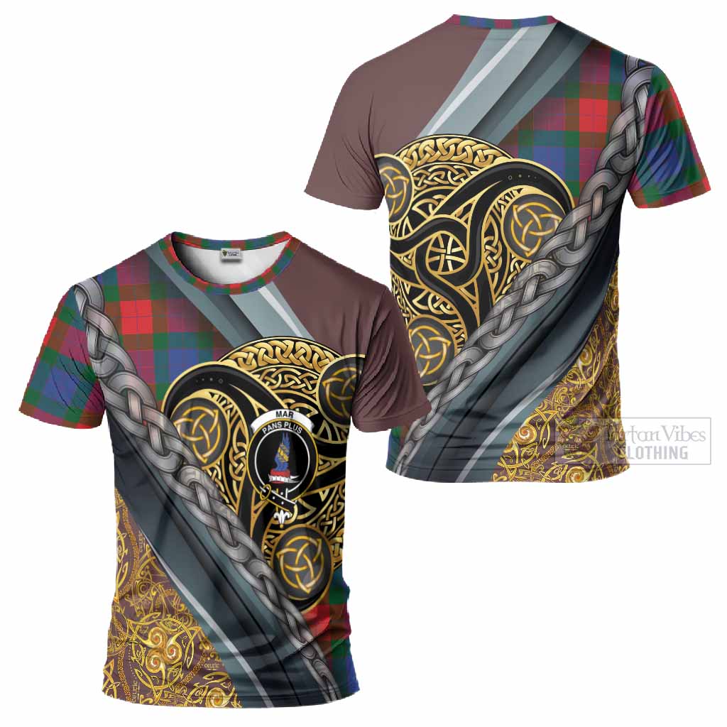 Mar Tartan Crest T-Shirt Scottish Triskele Celtic