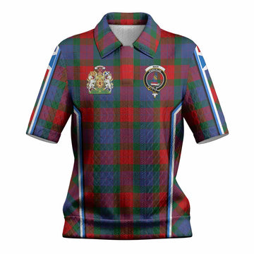 Mar Tartan Crest Women’s Polo Sweater Top Scotland Coat of Arm Flag Style