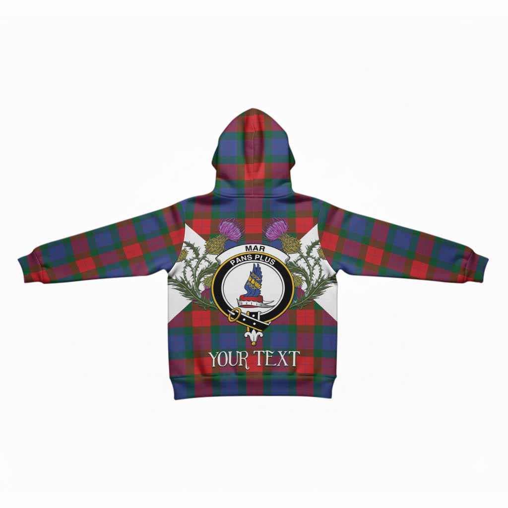 Mar Tartan Family Crest Kid Hoodie Scottish Burns Night Thistle Floral