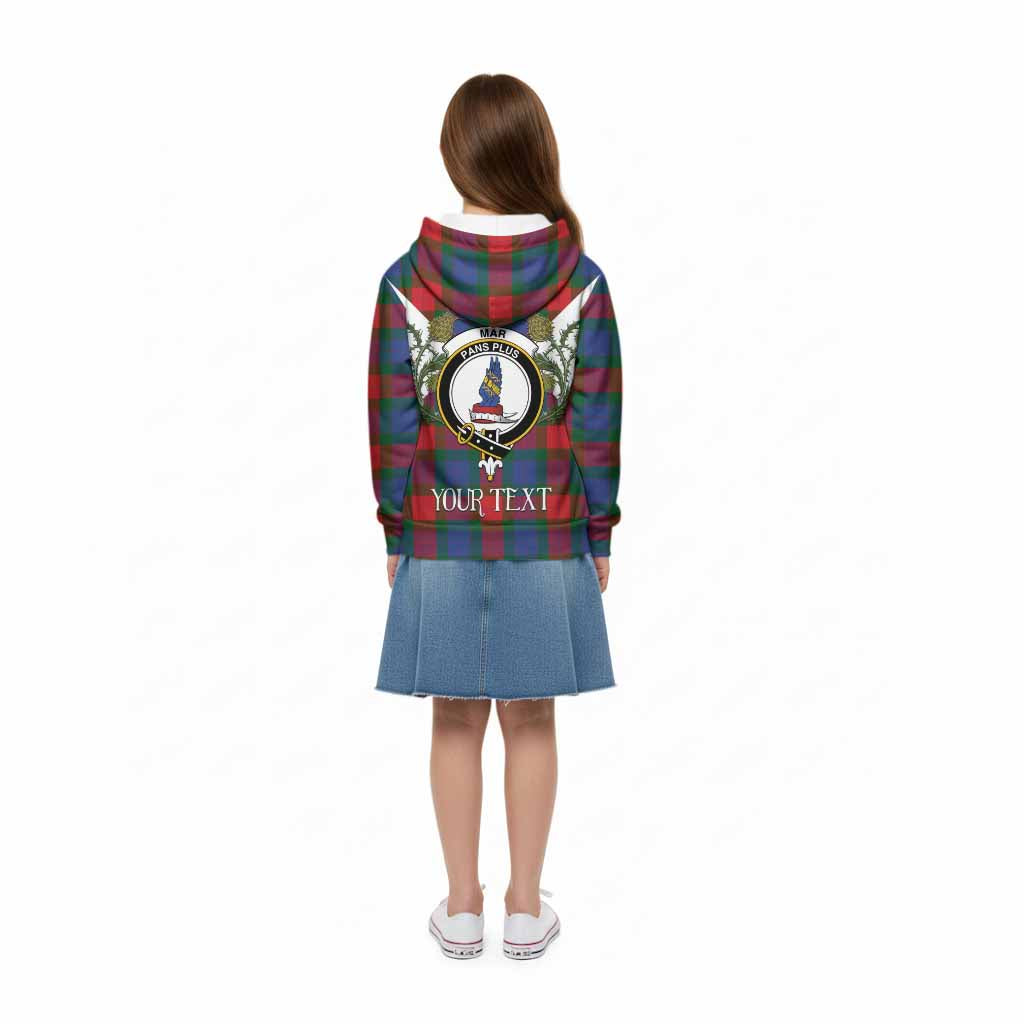 Mar Tartan Family Crest Kid Hoodie Scottish Burns Night Thistle Floral