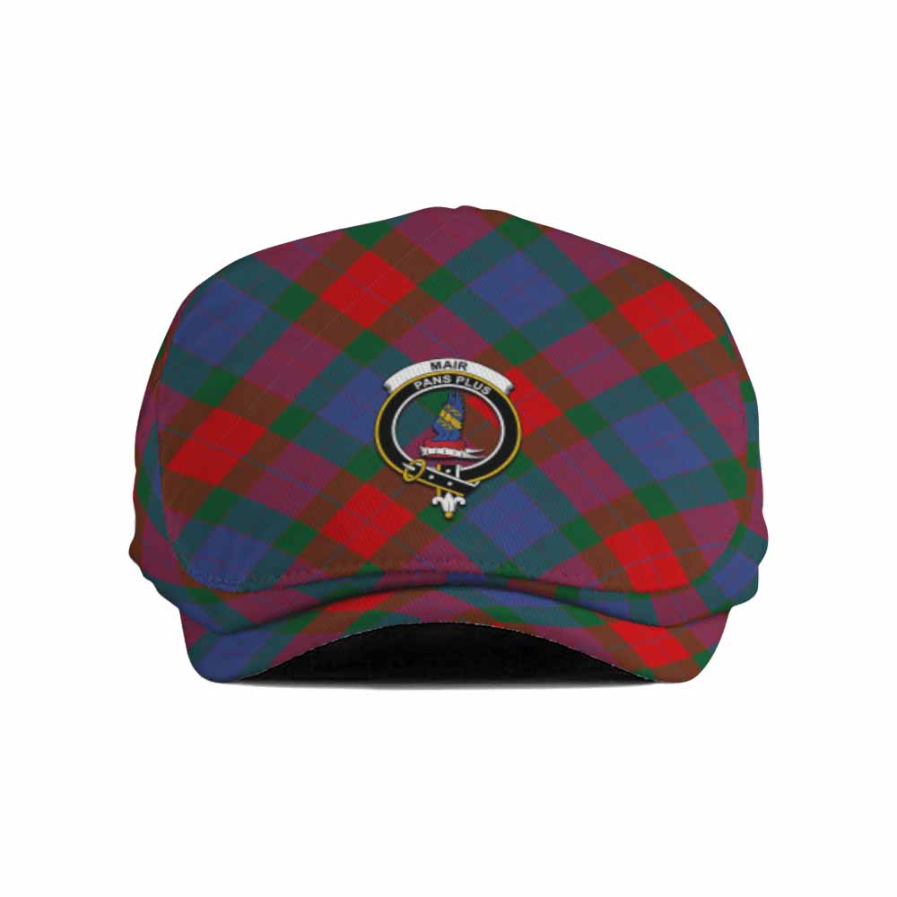 Mar Tartan Flat Cap, Jeff Cap Cross Style with Family Crest - Tartan Vibes Clothing